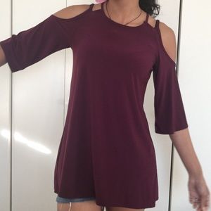 Peek a boo shoulder top